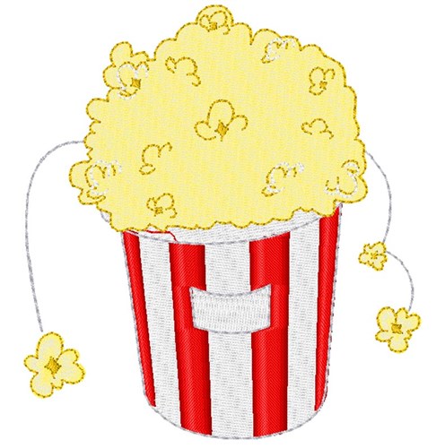 Buttered Popcorn Machine Embroidery Design
