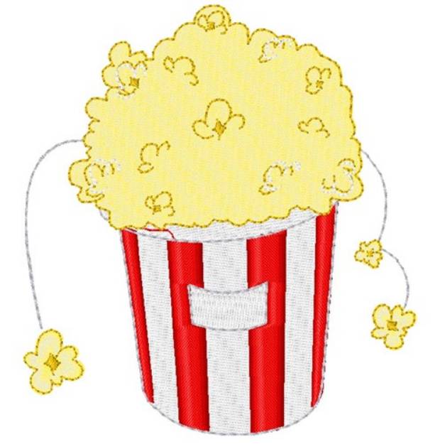 Picture of Buttered Popcorn Machine Embroidery Design