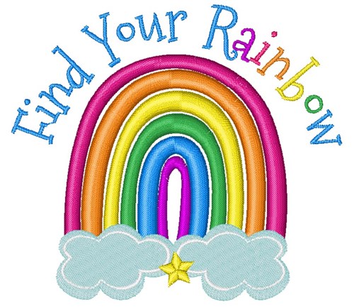 Find Your Rainbow Machine Embroidery Design