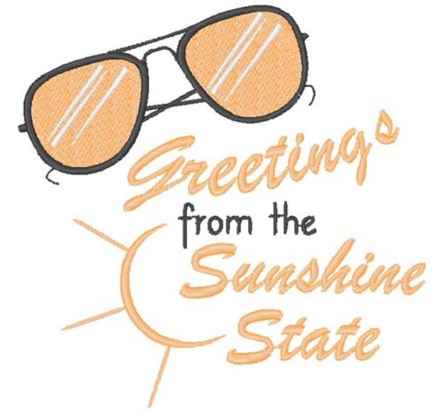 Picture of Sunshine State Greetings Machine Embroidery Design