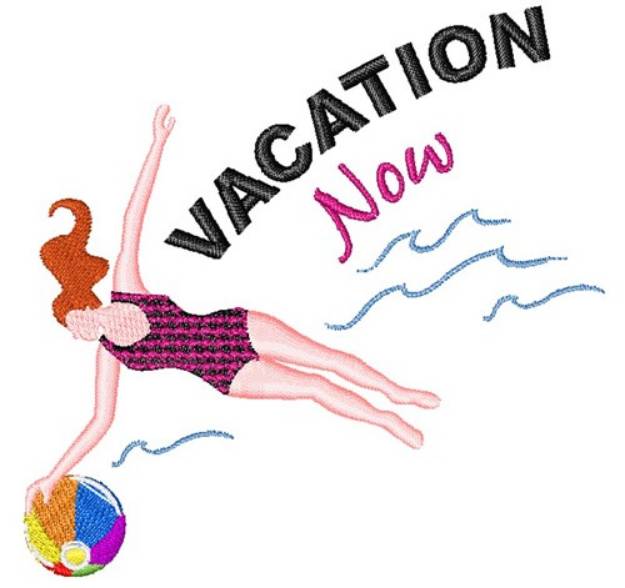 Picture of Vacation Now Machine Embroidery Design