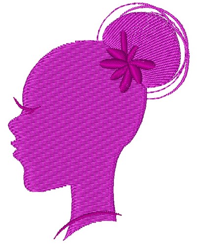 Woman Silhoette Machine Embroidery Design