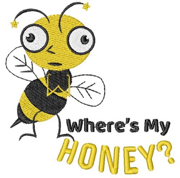 Picture of Wheres My Honey Machine Embroidery Design