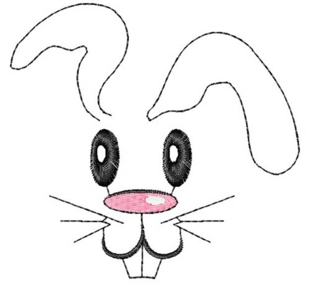 Picture of Easter Bunny Face Machine Embroidery Design