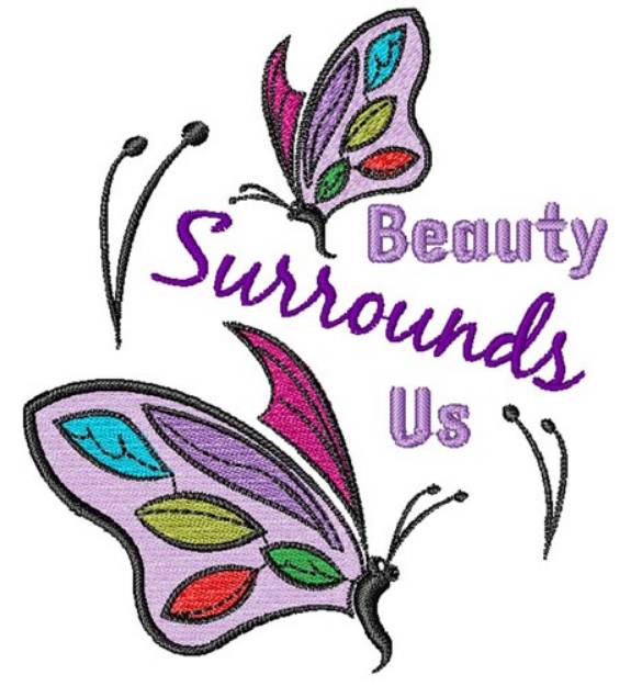 Picture of Beauty Surrounds Us Machine Embroidery Design