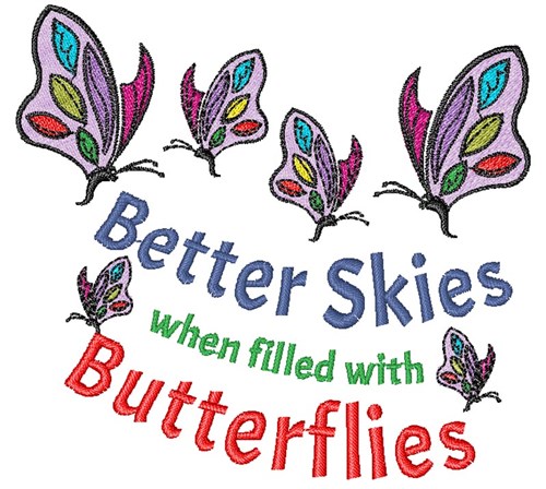 Filled With Butterflies Machine Embroidery Design
