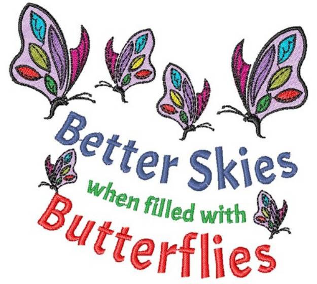 Picture of Filled With Butterflies Machine Embroidery Design