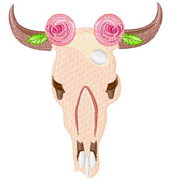 Picture of Cow Skull Machine Embroidery Design
