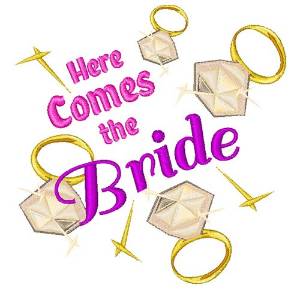 Picture of Here Comes Bride Machine Embroidery Design