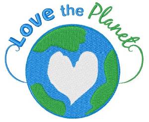 Picture of Love The Planet Machine Embroidery Design