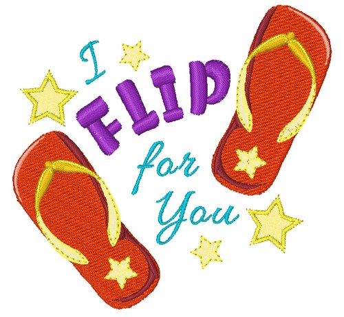 Flip For You Machine Embroidery Design