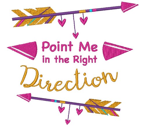 Right Direction Machine Embroidery Design