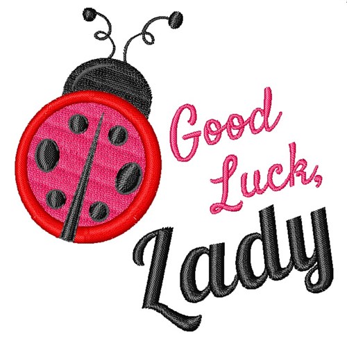 Good Luck Lady Machine Embroidery Design