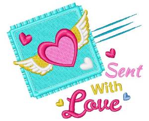 Picture of Sent With Love Machine Embroidery Design