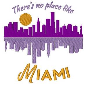 Picture of No Place Like Miami Machine Embroidery Design