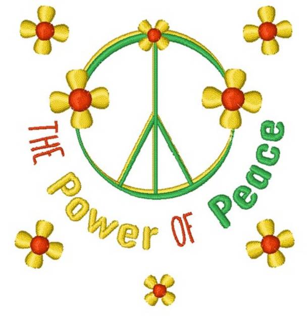 Picture of Power Of Peace Machine Embroidery Design