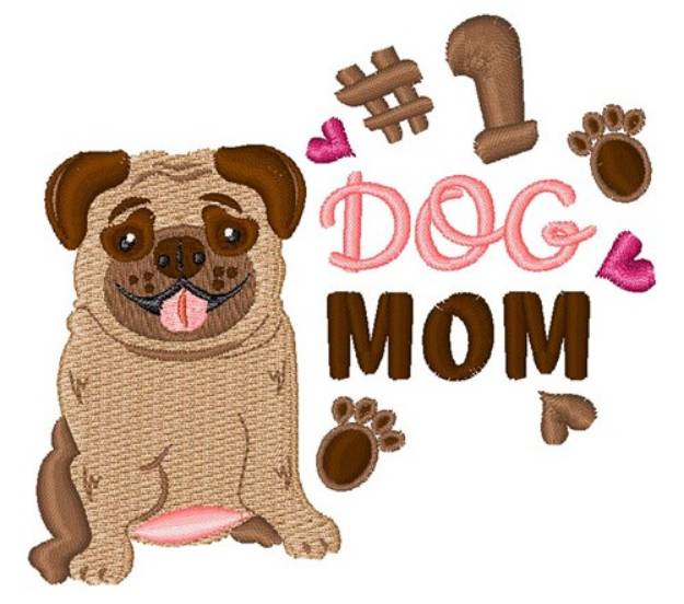 Picture of #1 Dog Mom Machine Embroidery Design