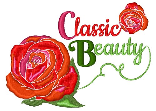 Classic Beauty Machine Embroidery Design