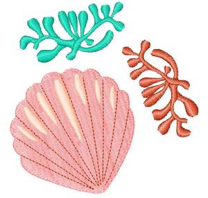 Picture of Shell & Coral Machine Embroidery Design