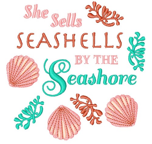 By Seashore Machine Embroidery Design