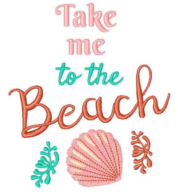 Picture of To The Beach Machine Embroidery Design