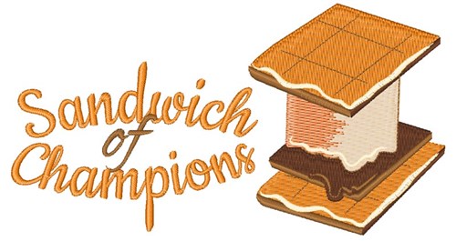 Sandwich Of Champions Machine Embroidery Design