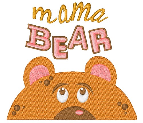 Mama Bear Machine Embroidery Design