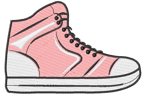Pink Sneaker Machine Embroidery Design