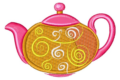 Teapot Machine Embroidery Design