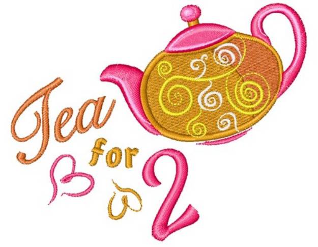 Picture of Tea For 2 Machine Embroidery Design