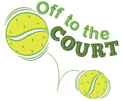Off To Court Machine Embroidery Design