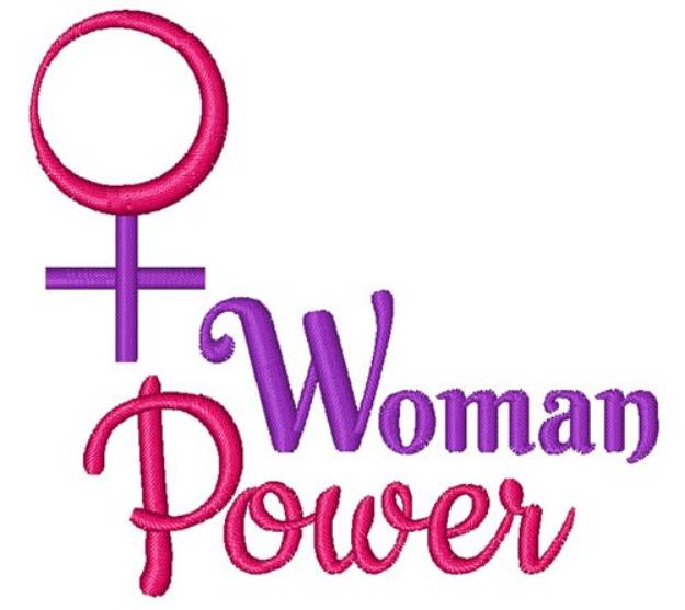 Picture of Woman Power Machine Embroidery Design