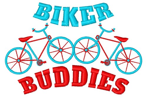 Biker Buddies Machine Embroidery Design