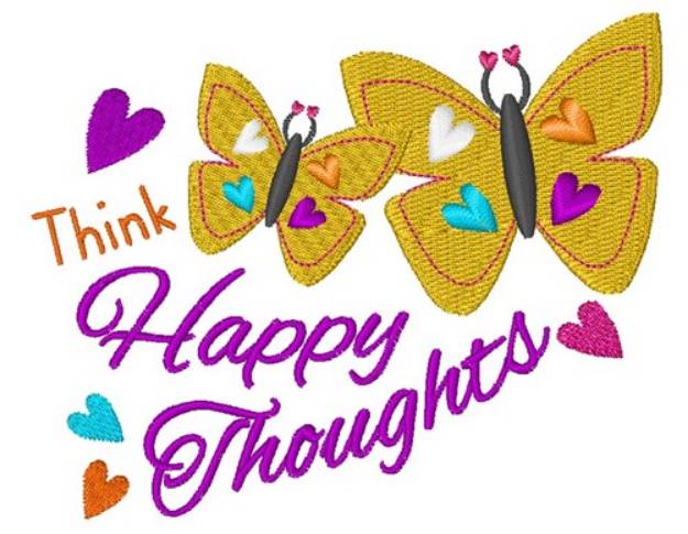 Picture of Happy Thoughts Machine Embroidery Design