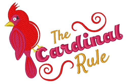 Cardinal Rule Machine Embroidery Design