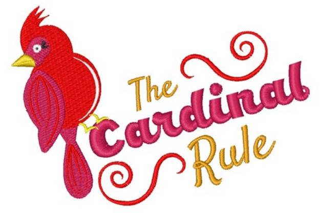 Picture of Cardinal Rule Machine Embroidery Design