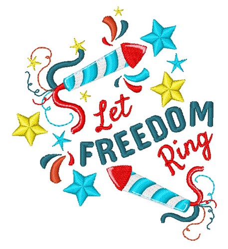 Freedom Ring Machine Embroidery Design