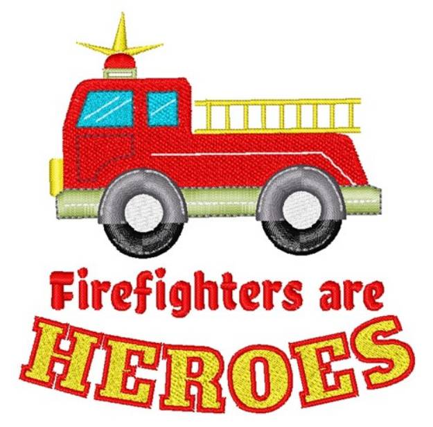 Picture of Firefighters Heroes Machine Embroidery Design