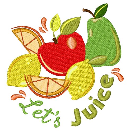 Lets Juice Machine Embroidery Design