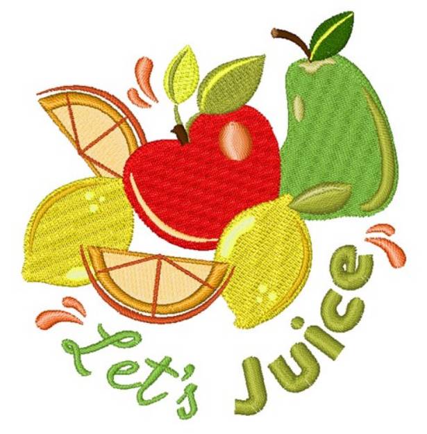 Picture of Lets Juice Machine Embroidery Design