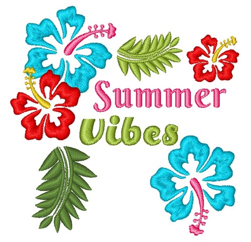 Summer Vibes Machine Embroidery Design