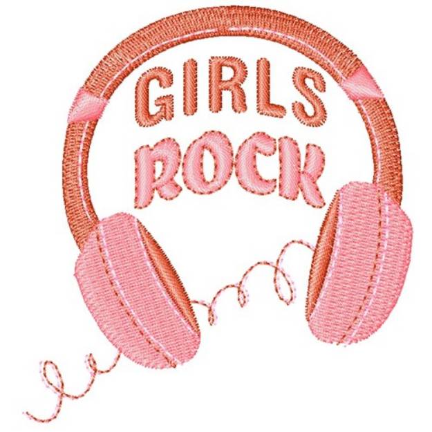 Picture of Girls Rock Machine Embroidery Design