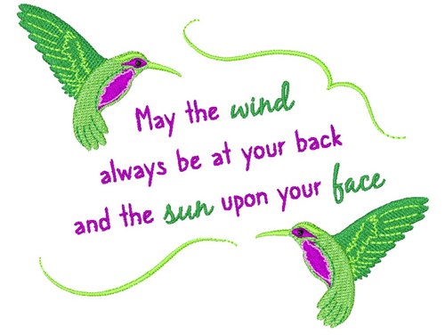 Wind At Your Back Machine Embroidery Design