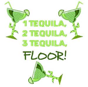 Picture of 1 Tequila Machine Embroidery Design