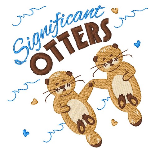 Significant Otters Machine Embroidery Design