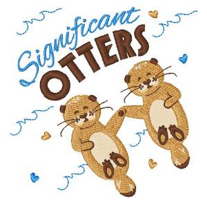 Picture of Significant Otters Machine Embroidery Design