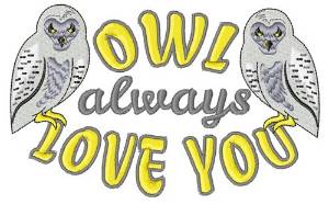 Picture of Owl Always Love Machine Embroidery Design