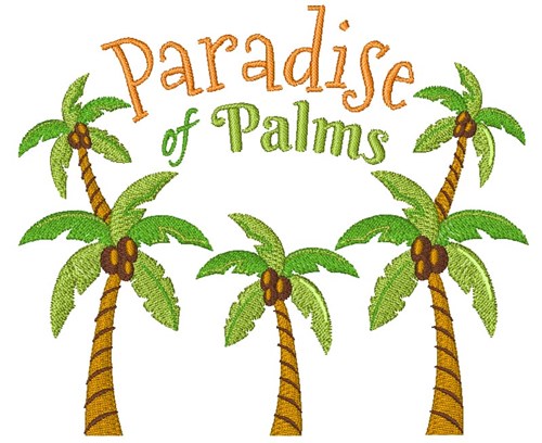 Paradise Of Palms Machine Embroidery Design