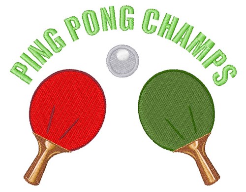 Ping Pong Champs Machine Embroidery Design