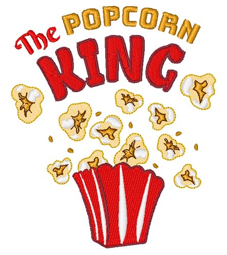 Popcorn King Machine Embroidery Design